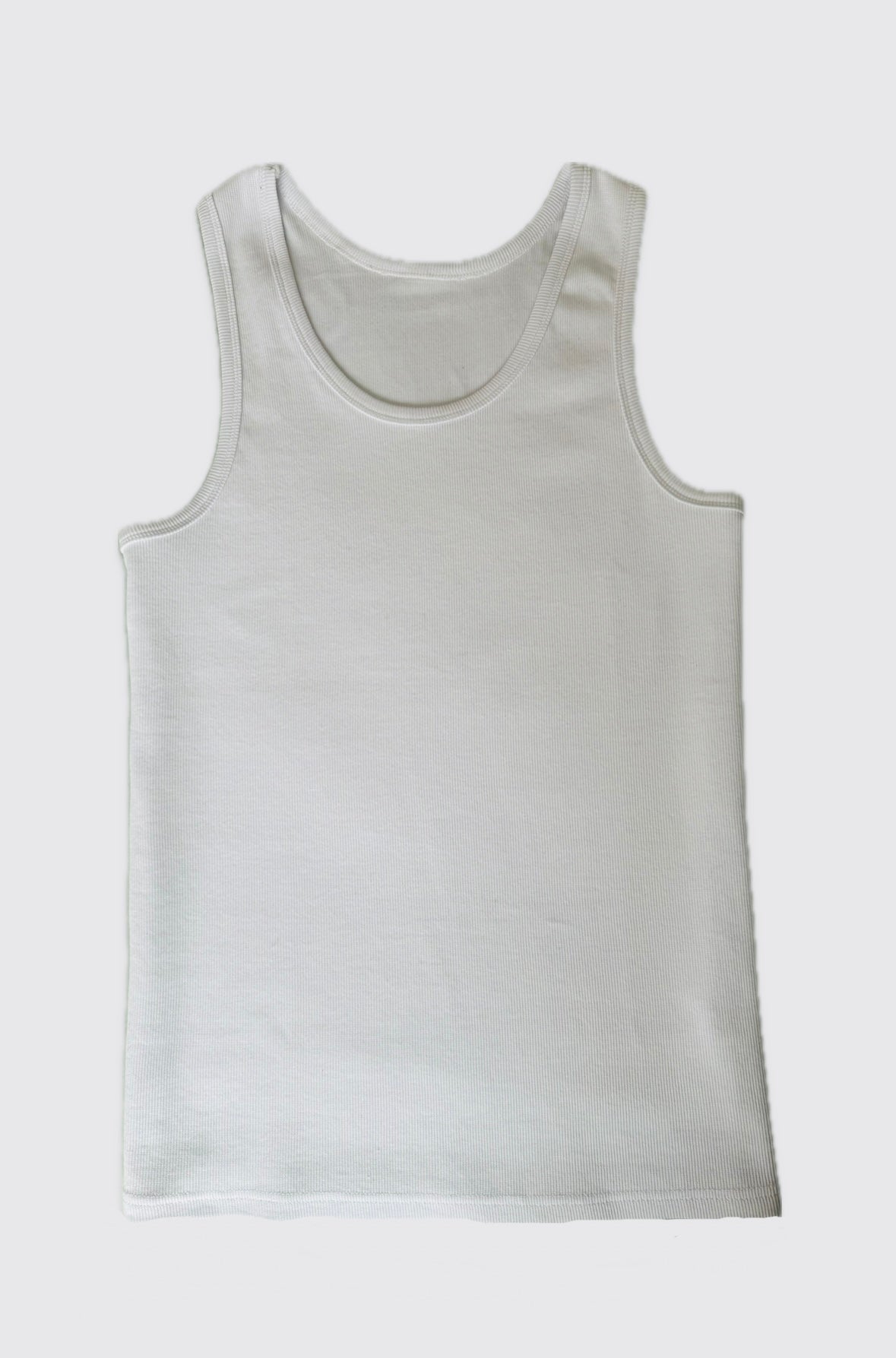 White cotton tank top
