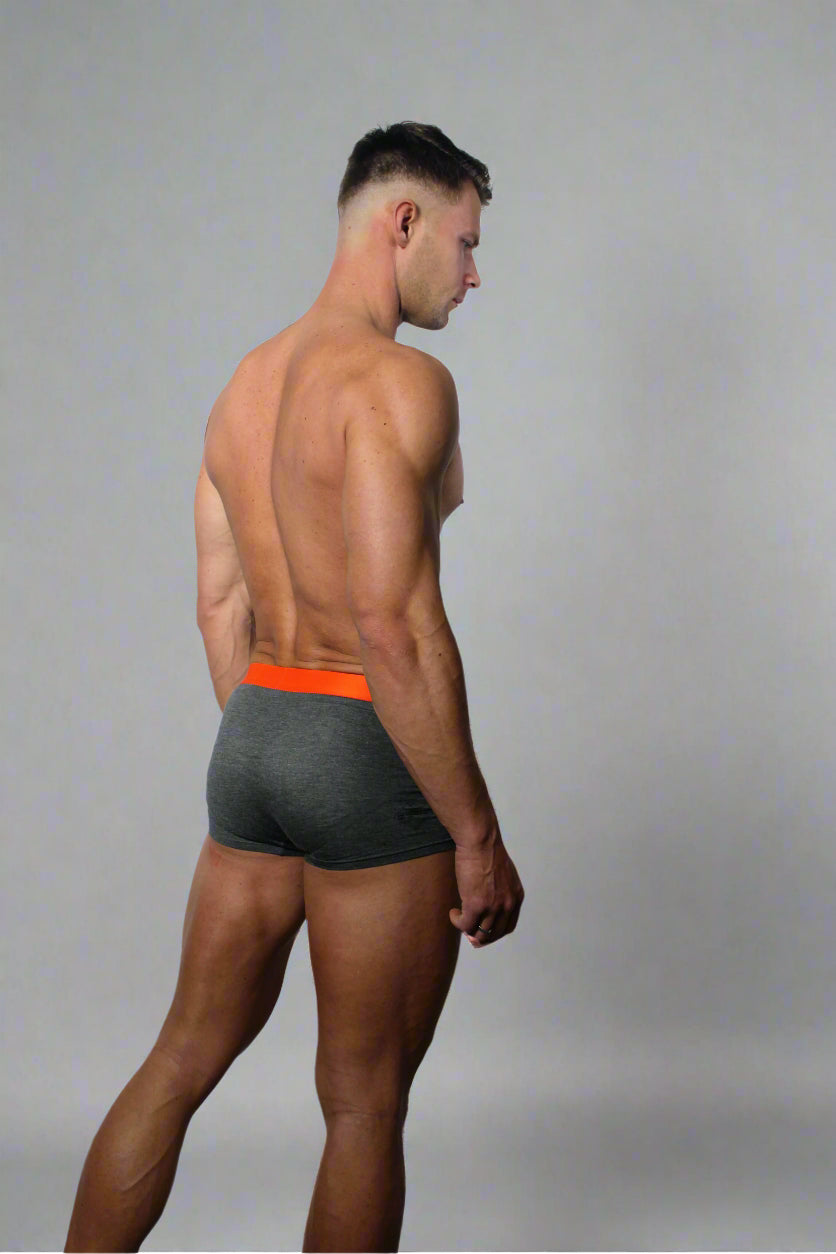Men's Modal Boxers Grey/Orange