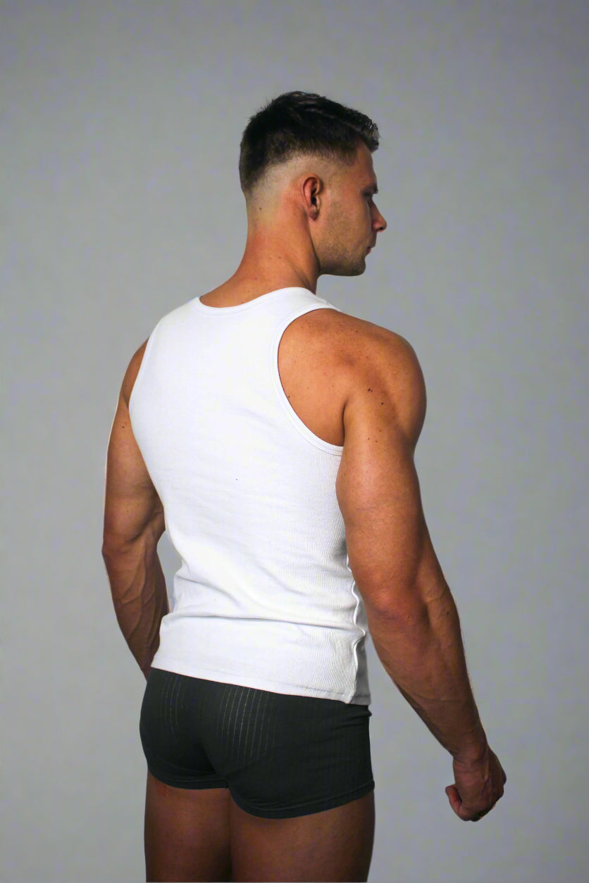White cotton tank top