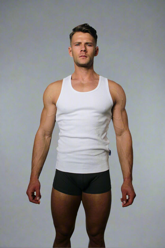 White cotton tank top